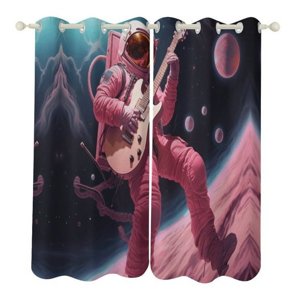 Funny Astronauts Modern Window for Living Room Curtains for Child Bedroom Kitchen Decor Blinds Drapes