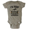 thumbnail image 1 of Funny Astronomy Baby Bodysuit - I'm Proof Mommy Can't Resist Astronomers Baby Bodysuit - Grey, 1 of 2