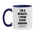 thumbnail image 1 of Funny Athlete Coffee Mug - "I'm A Athlete, I Speak Fluent Sarcasm" - Available In 11Oz Or 15Oz, 1 of 1