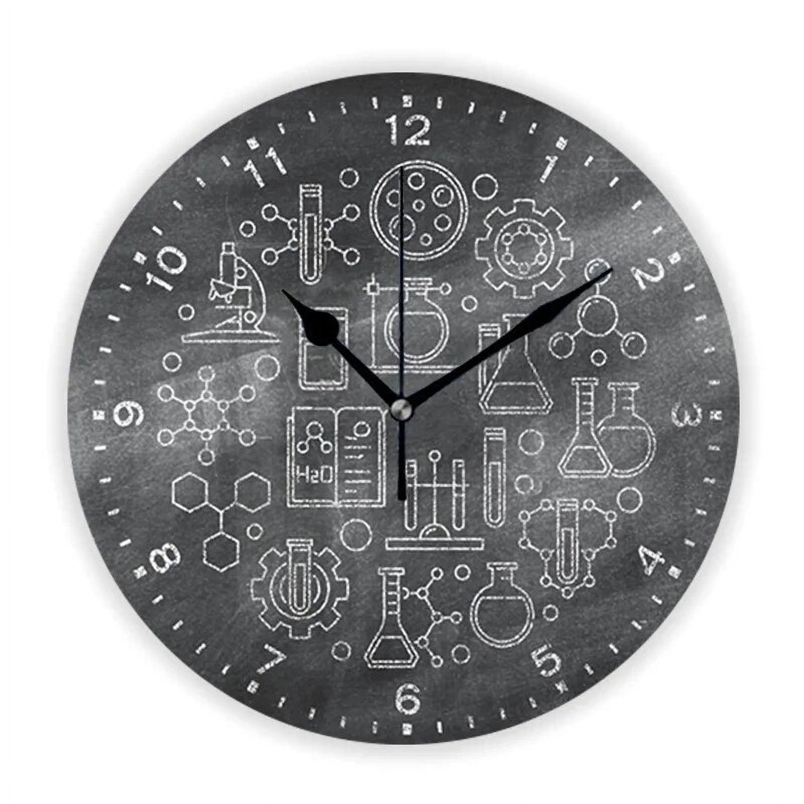 Funny Atomic Science Chemistry Wall Clock Geek Large Chemical Symbols ...
