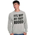 thumbnail image 1 of Funny Attitude Its Not My First Rodeo Plus Size Long Sleeve Graphic Tee Shirt Brisco Brands 3X, 1 of 5