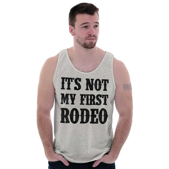 Funny Attitude Its Not My First Rodeo Plus Size Graphic Tank Top Brisco Brands 2X