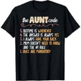 thumbnail image 1 of Funny Aunt Code Rules Gift for Aunt Women Graphic Short Sleeve T-Shirt, 1 of 6