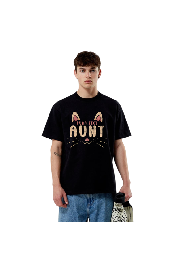 Funny Aunt Gift Cat Lover Kitty Pet Owner Art Graphic Unisex T-Shirt V15468, up to Size 5XL