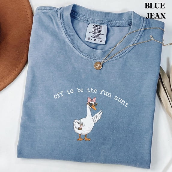 Humorous Be Inspired Funny Aunt Goose T-shirt, Future Aunt Tee, Off To Be Fun Aunt Tee ...