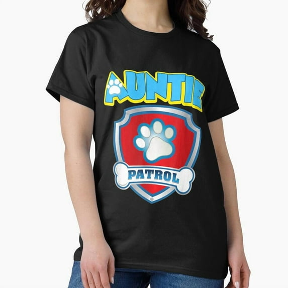 Funny Auntie Patrol Dog Mom Graphic H46272 Unisex T-Shirt, Up to 5XL Available