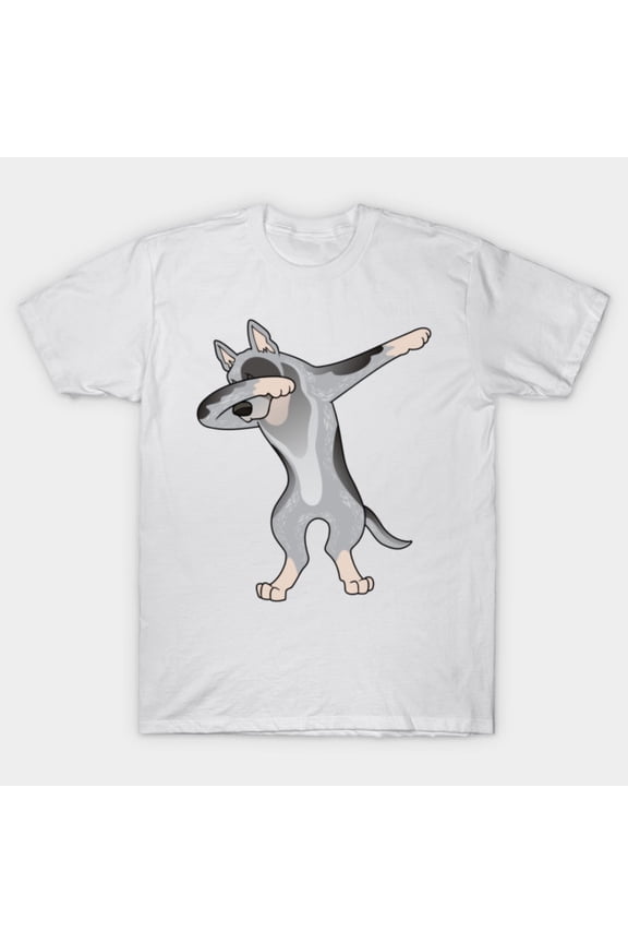 Funny Australian Cattle Dog Dabbing Blue Heeler Dance Unisex T-Shirt, for men & women, up to size 5XL