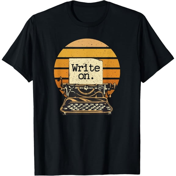 Funny Author Gifts - Write On Vintage Typewriter Writer T-Shirt