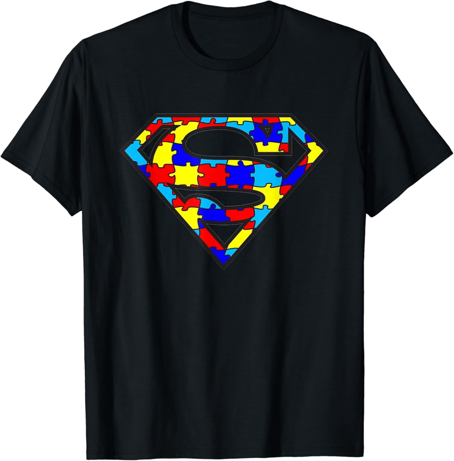 Funny Autism Awareness Superhero Shirt BLACK Unisex S-5XL Hot Trending Shirt
