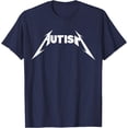 thumbnail image 1 of Funny Autism Meme Metal Rock Style Unisex T-Shirt for Men Women Kids Toddler,Navy Color,Size 3T, 1 of 5