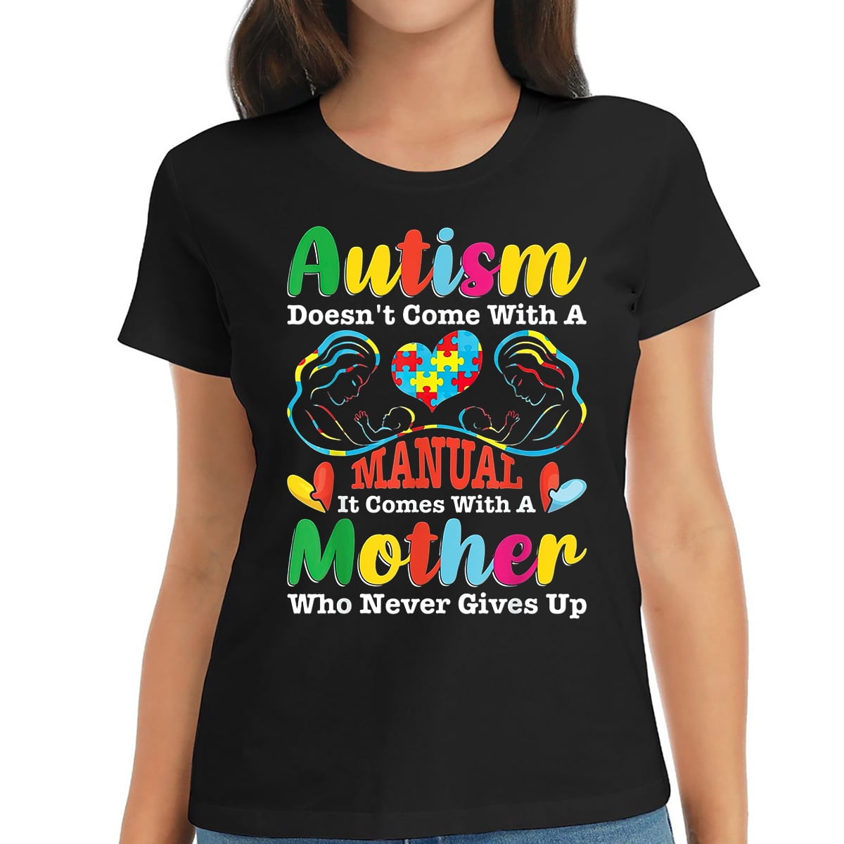 Funny Autism Mother s Day quote Autism cool Mother Stylish Summer Tops for Women Graphic T Shirts with Attitude