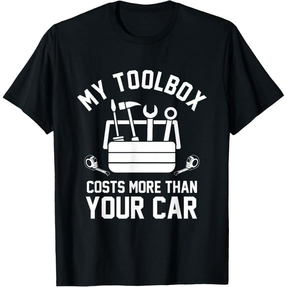Funny Automobile Mechanic My Toolbox Costs More Humor T-Shirt