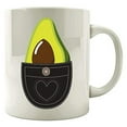 thumbnail image 1 of Funny Avocado 11 oz Coffee Mug - Whimsical Food Humor White Ceramic Gift, 1 of 4