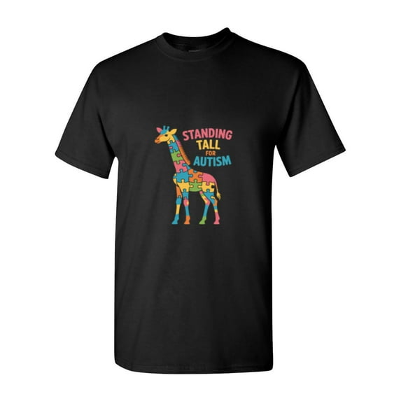 Funny Awareness Month Support Quote Standing Tall For Autism Unisex T-Shirt, up to size 5XL