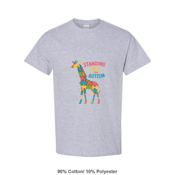 Funny Awareness Month Support Quote Standing Tall For Autism Unisex T-Shirt, up to size 5XL