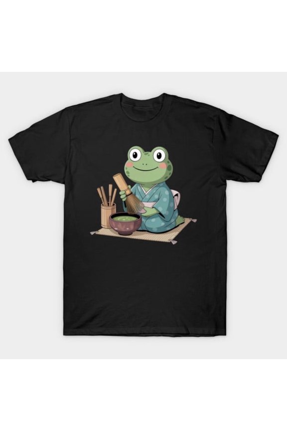 Funny Awesome Frog Tea Costume for Japanese Ceremony Lovers Artwork Print, H11119 Unisex T-Shirt, Up to 5XL Available
