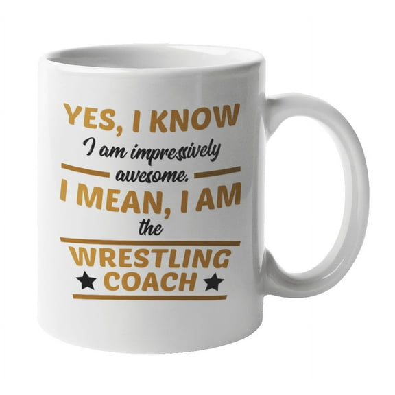 Funny Awesome Wrestling Instructor Coffee & Tea Mug for Wrestlers' Coach (11oz)