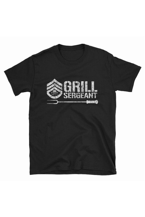 Funny BBQ Barbecue Grill Sergeant Grilling Meat Graphic Novelty T Shirt,for unisex up to size 5XL
