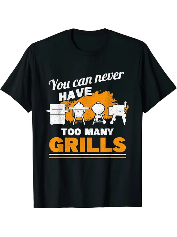 Funny BBQ Grill Master Gift Idea Men Graphic Short Sleeve T-Shirt