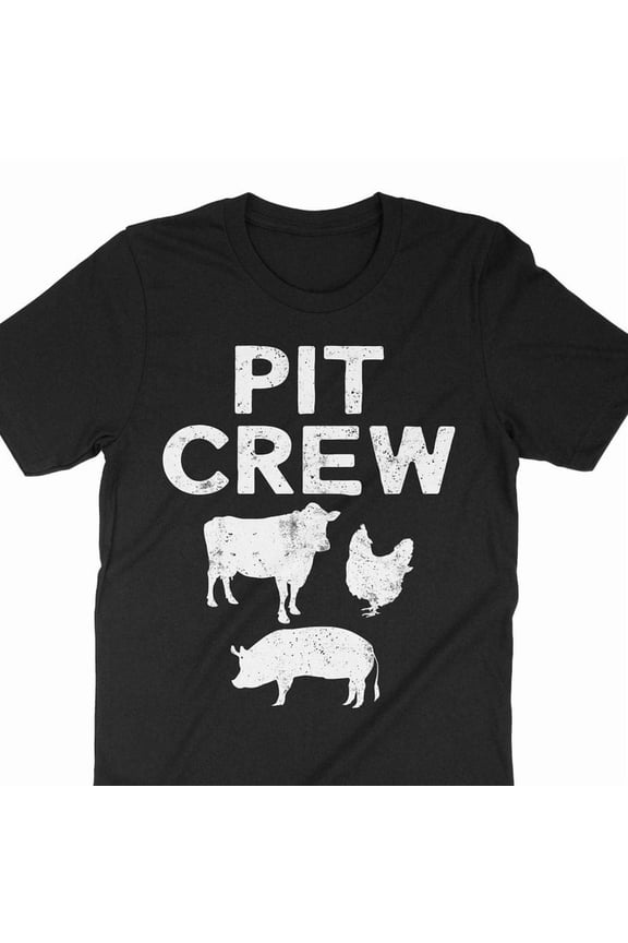 Funny BBQ Grill Master Pit Crew Smoke Meat Cookout Art Graphic T Shirt,for unisex up to size 5XL