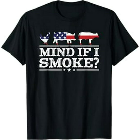 Funny BBQ Shirt Mind If I Smoke Meat Pitmaster Grill Gift T-Shirt