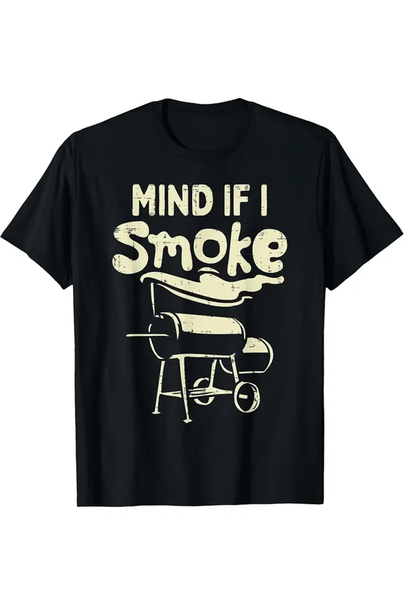 Funny BBQ Smoker Grill Graphic for Men Grillmaster Short Sleeve T-Shirt