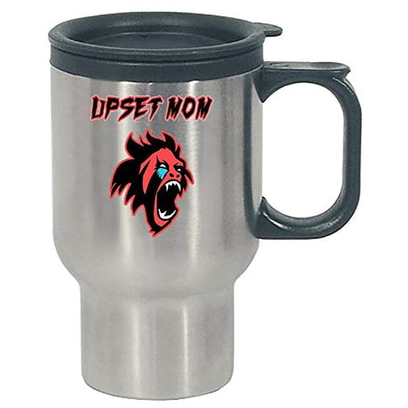 Funny Baboon - Upset Mom - Family Parent Humor - Stainless Steel Travel Mug