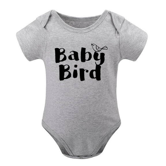 Funny Baby Bird Infant Bodysuit - Cute Baby Creeper Romper for Baby Shower Or Family Gift Gray-style 3months