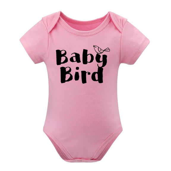Funny Baby Bird Infant Bodysuit - Cute Baby Creeper Romper for Baby Shower Or Family Gift Pink-style 12months