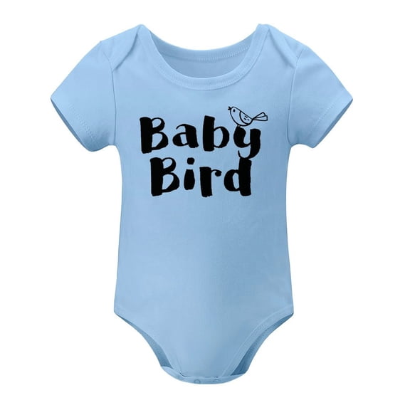 Funny Baby Bird Infant Bodysuit - Cute Baby Creeper Romper for Baby Shower Or Family Gift Sky Blue-style 9months