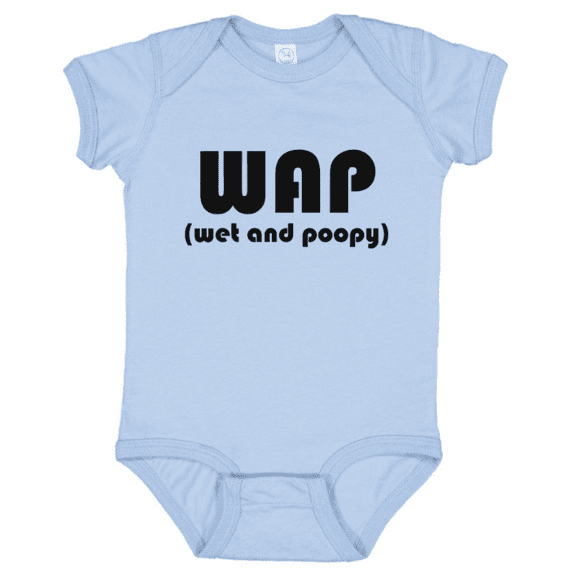 Funny Baby Bodysuit WAP (Wet and Poopy) Graphic Baby Onesie for Infants