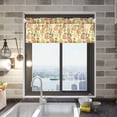 thumbnail image 1 of Funny Baby Capybaras and Orange Valance Curtains Rod Pocket for Kitchen Living Room Windows Farmhouse Decor 54x18, 1 of 6