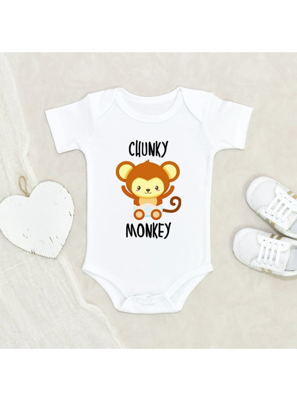 Funny Baby Clothes - Chunky Monkey Baby Clothes - Cute Animals Baby Clothes - Newborn Clothes