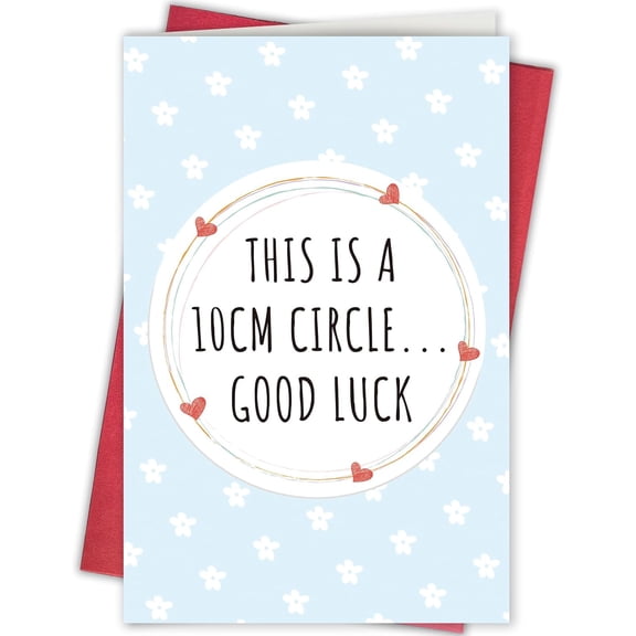 Funny Baby Shower Card for Her, Humorous New Mom Card - 10 cm Circle