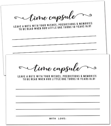 Funny Baby Time Capsule Cards for 1st Birthday or Baby Shower Game