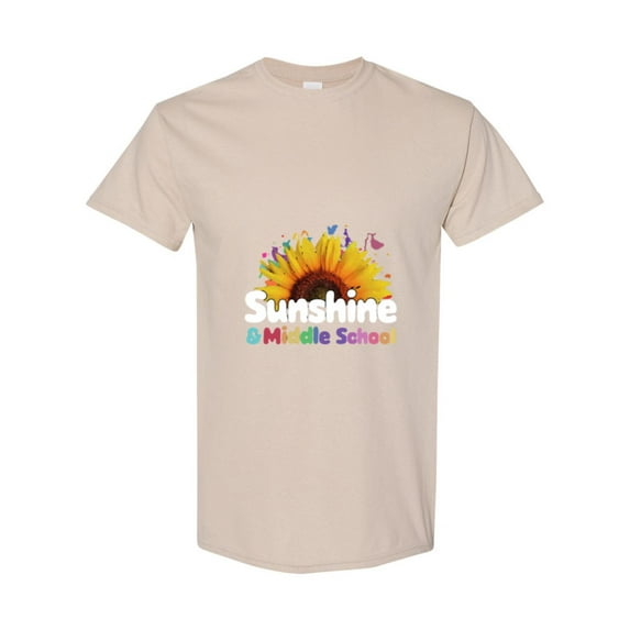 Funny Back To School Teacher Quote Sunshine And Middle School Unisex T-Shirt, up to size 5XL