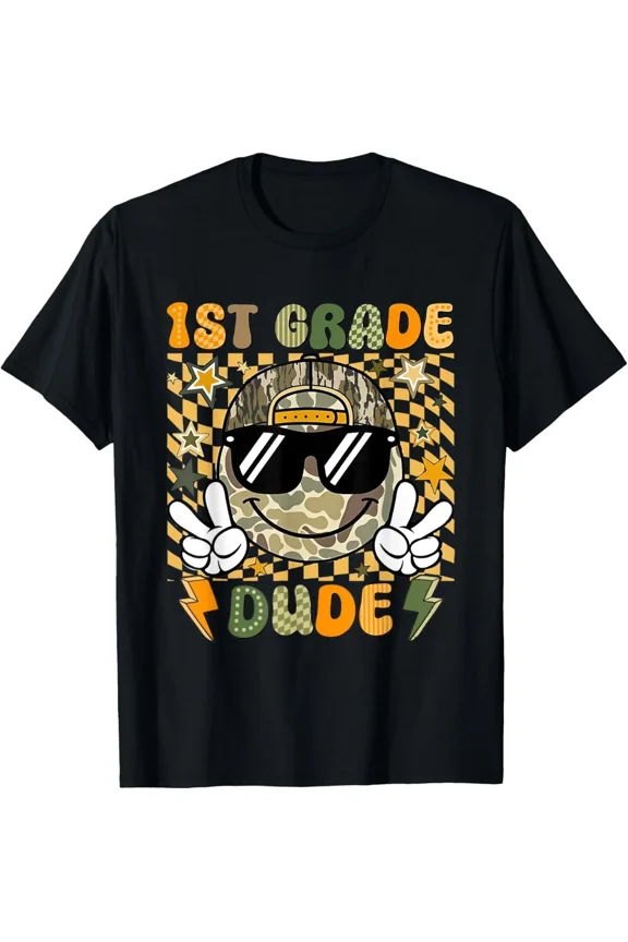 Funny Back To School Tee 1st Grade Dude Boys Girls Kids T-Shirt, Hoodie, Sweater