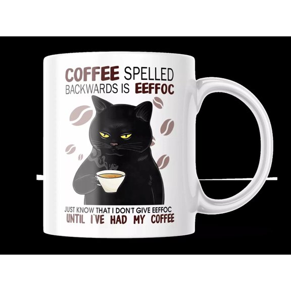 Funny Backwards Coffee Quote Mug, 11oz_15oz Ceramic Cup