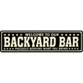 thumbnail image 1 of Funny Backyard Signs and Decor Outdoor Pool Decor,Outdoor Bar Signs Beer Sign Poop Deck Decor,Metal Plaque Tin Sign Welcome to Our Backyard Bar Retro Sign Patio Wall Decor Gifts 4x16 Inch, 1 of 6