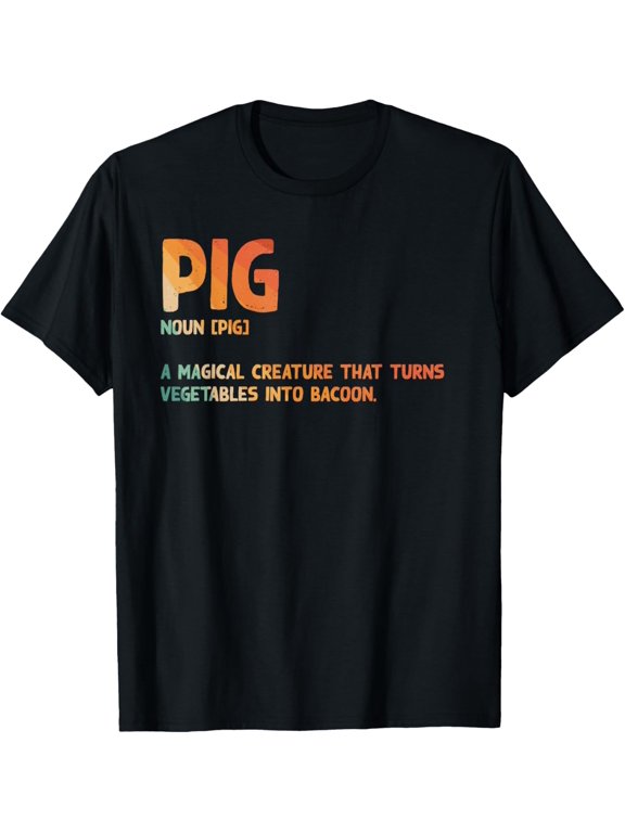 Funny Bacon Art For Men Women Barbecue Pork BBQ Bacon Lovers T-Shirt men and women can wear, black, white, gifts