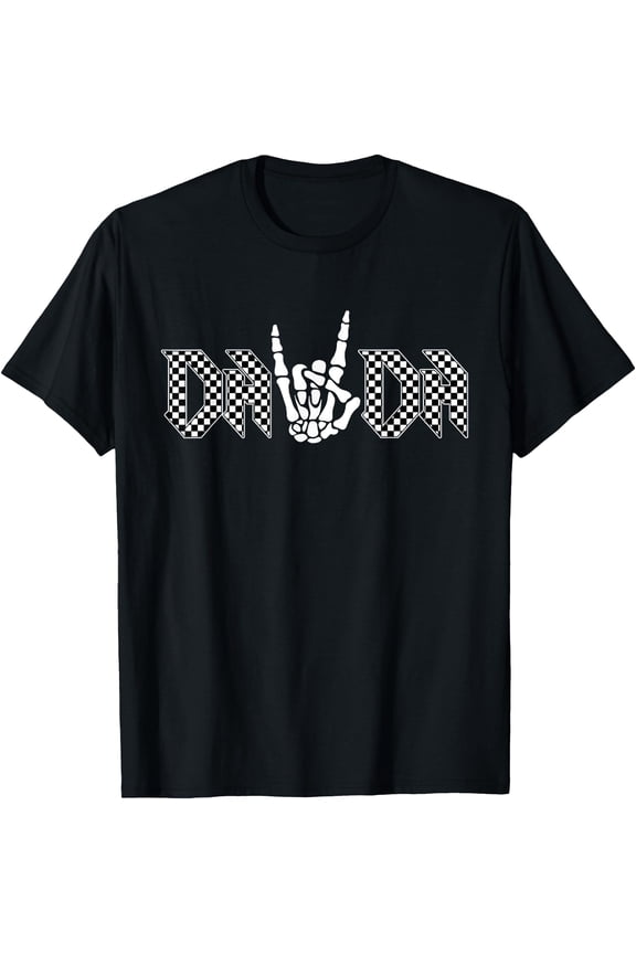 Funny "Bad Two The Bone" Dada Skeleton Hand T-Shirt for Dad's 2nd Birthday Gift