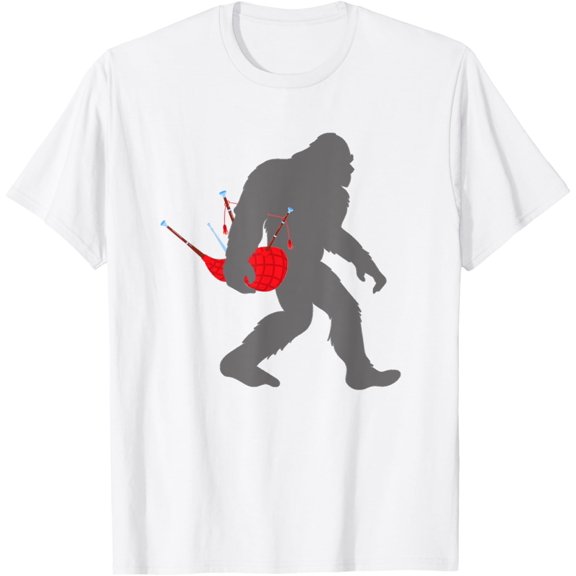 Funny Bagpiper Bigfoot musician with Bagpipe T-Shirt