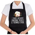 thumbnail image 1 of Funny Baking Aprons for Women with Pockets, Gifts for Bakers Chefs Women, I Bake Because Punching People Is Frowned Upon Waterproof Adjustable Bib Apron for Cooking Kitchen Dishwashing Baking, 1 of 6
