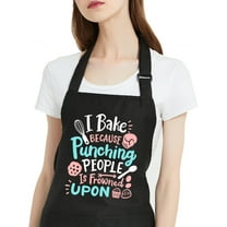 Funny Baking Aprons for Women with Pockets, Water Restistant Cooking Apron for Men Birthday Gift for Baker Dad Mom