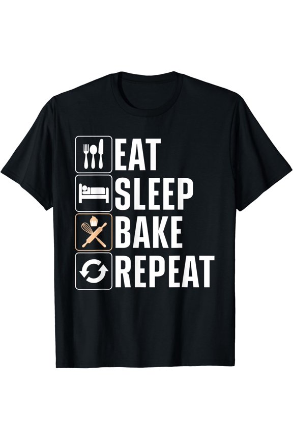 Funny Baking For Men Women Baker Pastry Chef Cupcake Bread T-Shirt