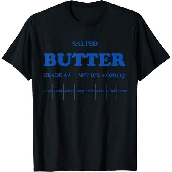Funny Baking Vintage Salted Butter Foodie Cool Chef Gift T-ShirtMen's and women's short-sleeved pure cotton shirts