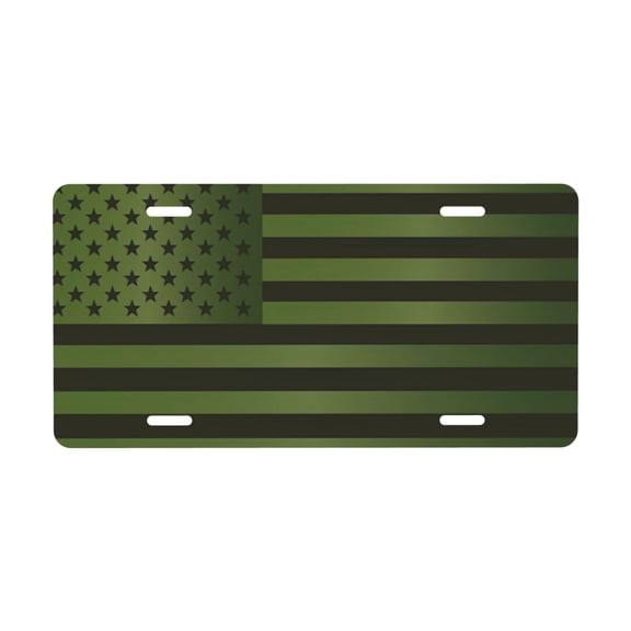 Funny Bald Eagle with American Flag License Plate Decorative .Metal Car Plate .Vanity Tag .Aluminum Noverlty License Plate Waterproof Colorfast 12×6 Inch