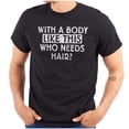 thumbnail image 1 of Funny Bald Joke T-Shirt with Humorous Graphic - Perfect Dad Bod Humor Gift, 1 of 5