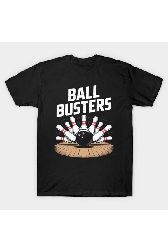 Funny Ball Busters Bowling Couples Matching Team Graphic G5423 Unisex T-Shirt, Up to Size 5XL