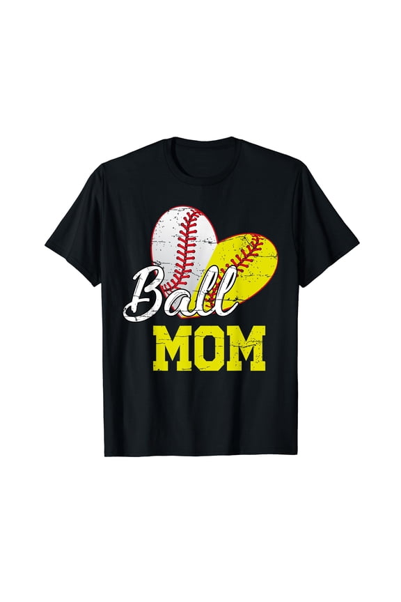 Funny Ball Mom Softball Baseball Gifts For Women Mothers Day T-Shirt